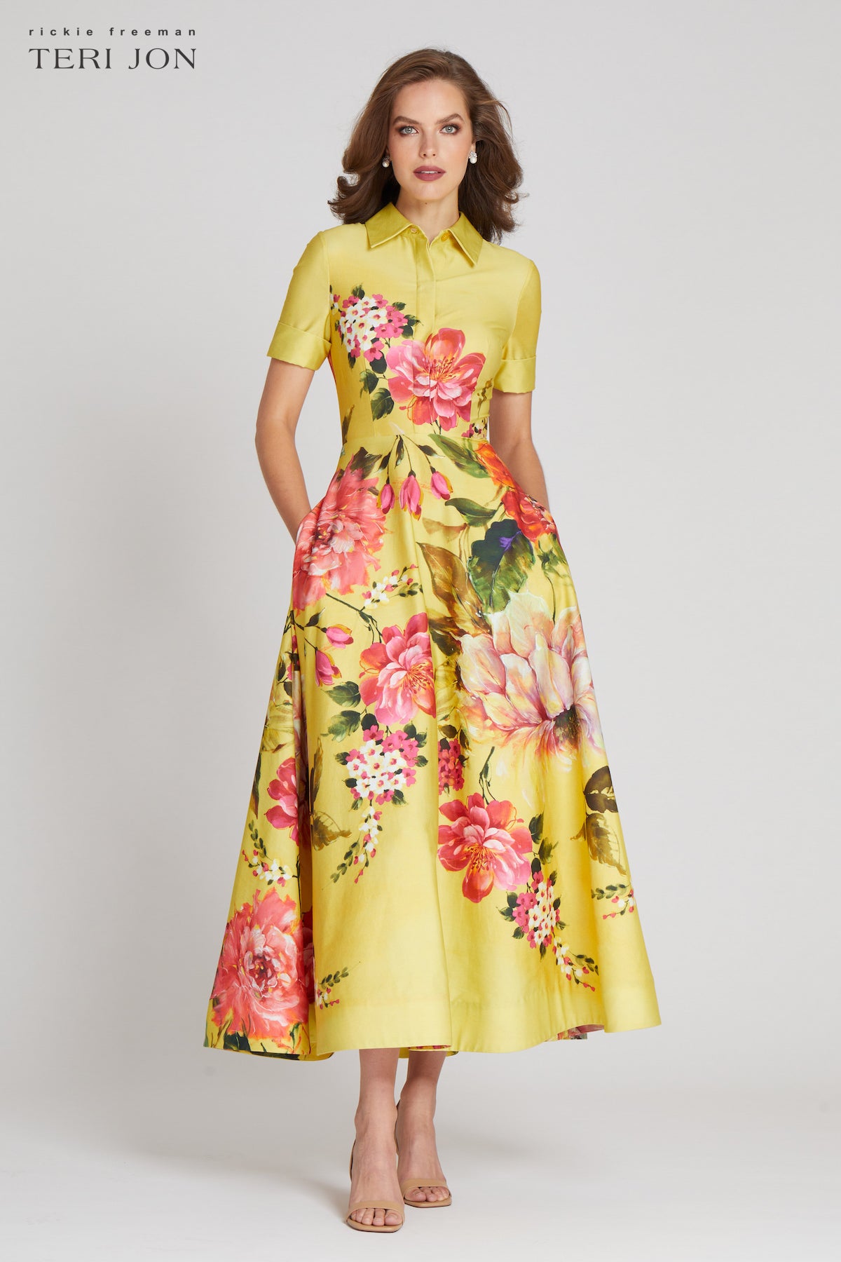 Spaghetti Strap Floral Print Dress - ALOFI - Women Designer Dresses